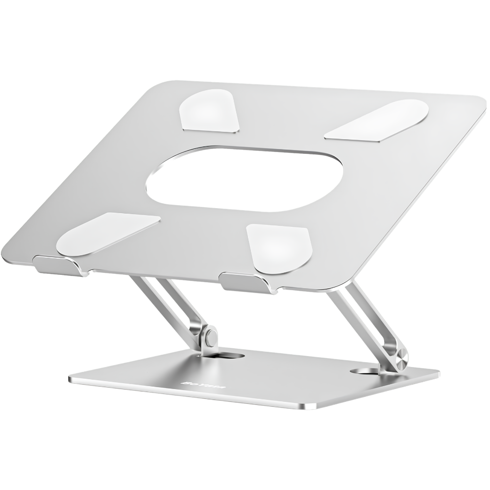 Laptop Stand, Adjustable Multi-Angle Laptop Holder, Compatible for Laptops up to 17 Inches, Sturdy Aluminum & Silicone.