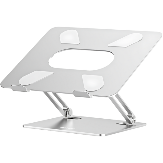 Laptop Stand, Adjustable Multi-Angle Laptop Holder, Compatible for Laptops up to 17 Inches, Sturdy Aluminum & Silicone.