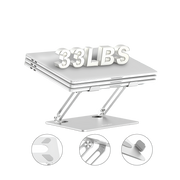 Laptop Stand, Adjustable Multi-Angle Laptop Holder, Compatible for Laptops up to 17 Inches, Sturdy Aluminum & Silicone.