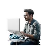 Laptop Stand, Adjustable Multi-Angle Laptop Holder, Compatible for Laptops up to 17 Inches, Sturdy Aluminum & Silicone.